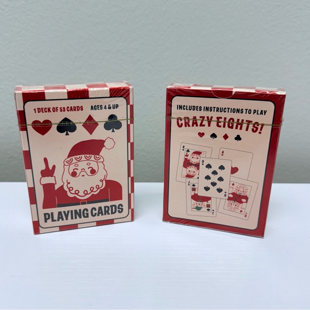 3 for $15 SALE New in package Target Bullseye Santa themed 2 Sets Playing Cards